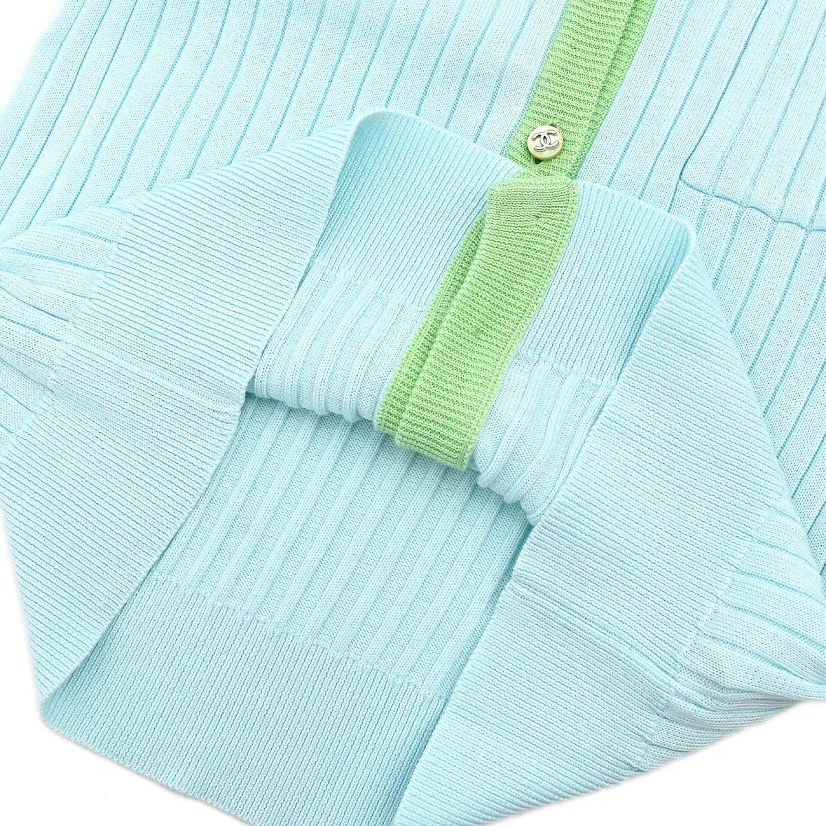 Chanel 1997 Sleeveless Vest Top Light Blue #40