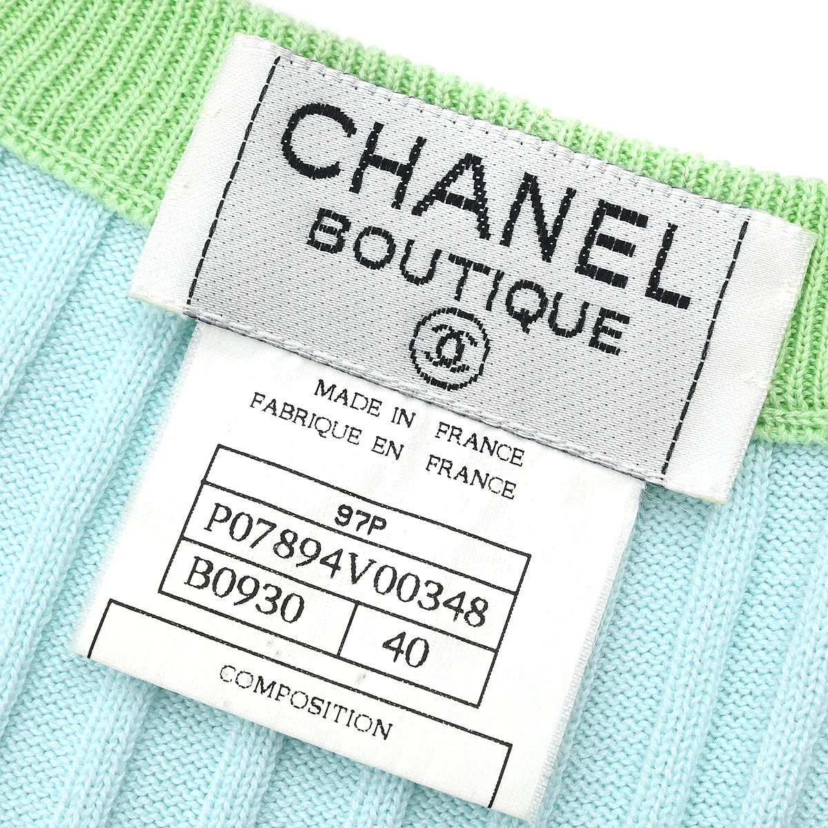 Chanel 1997 Sleeveless Vest Top Light Blue #40