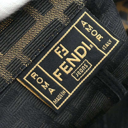 Fendi Double Breasted Zucca Coat Brown #44