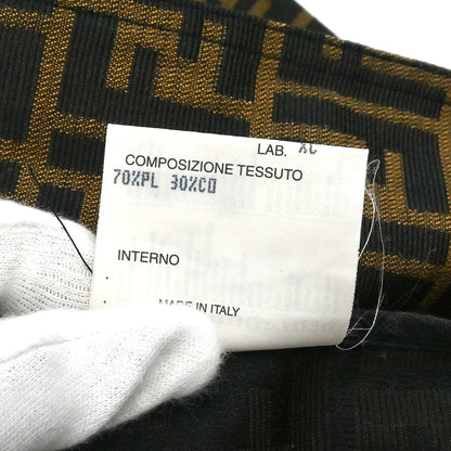 Fendi Double Breasted Zucca Coat Brown #44