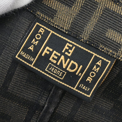 Fendi Double Breasted Zucca Jacket Brown