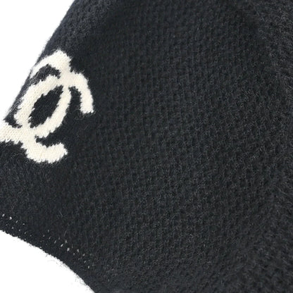 Chanel 2001 Short Sleeve Sweater Knit Top Black #42