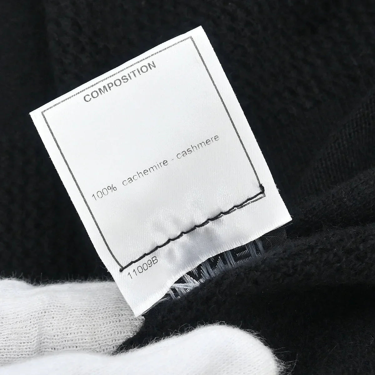 Chanel 2001 Short Sleeve Sweater Knit Top Black #42