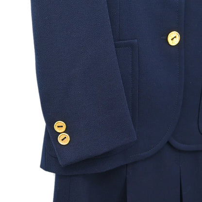 Celine Setup Suit Jacket Skirt Navy COVENTRY #36-4