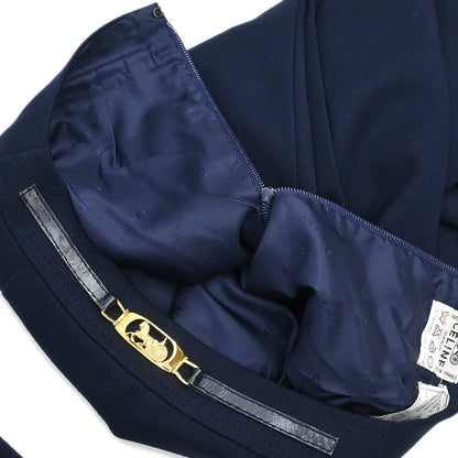 Celine Setup Suit Jacket Skirt Navy COVENTRY #36-4