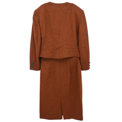 Gucci Setup Suit Jacket Skirt Brown #42
