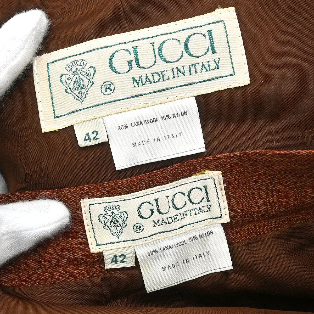 Gucci Setup Suit Jacket Skirt Brown #42