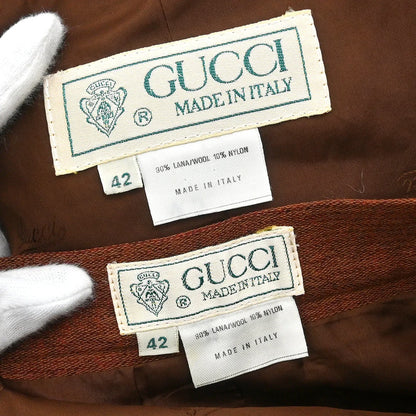Gucci Setup Suit Jacket Skirt Brown #42