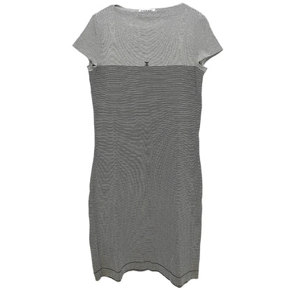 Chanel 1997 Short Sleeve Dress Black #42