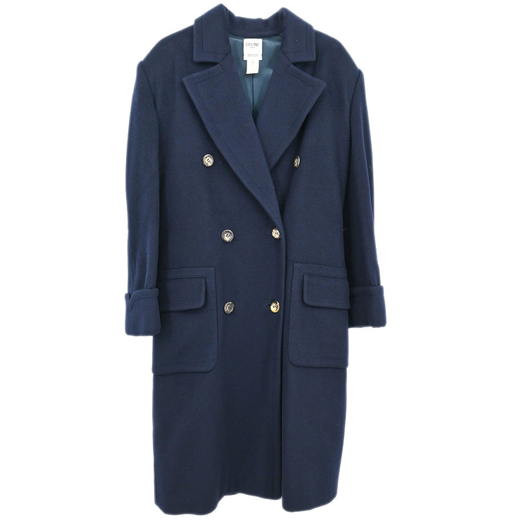Celine Double Breasted Coat Navy #38