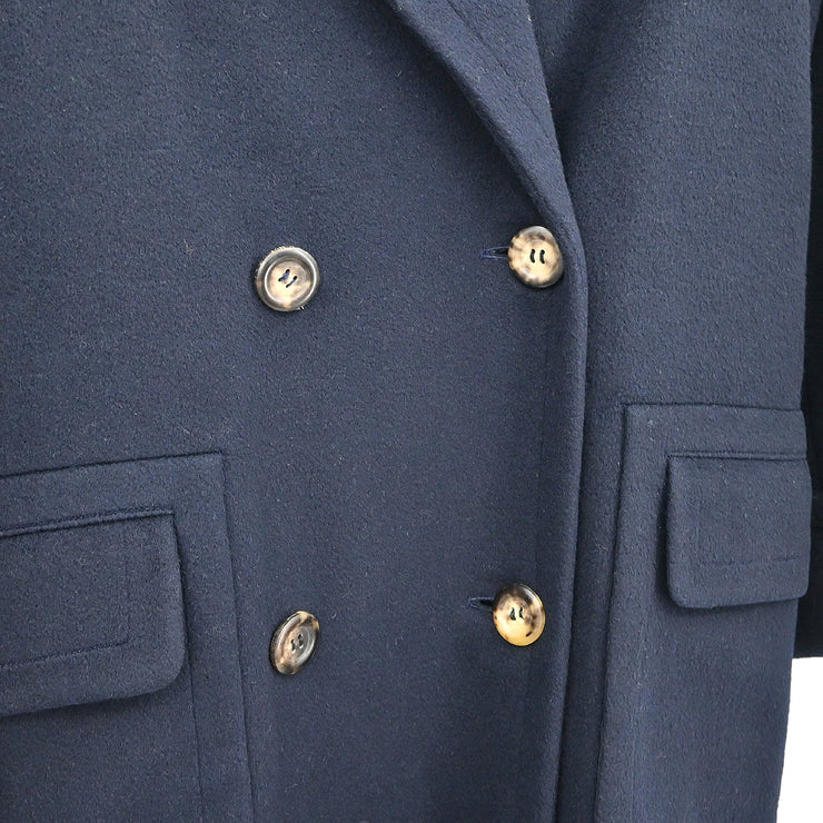 Celine Double Breasted Coat Navy #38