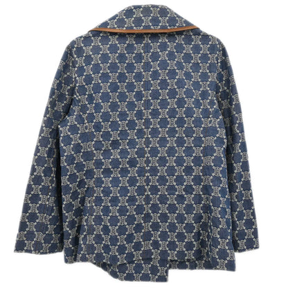 Celine Double Breasted Jacket Denim Macadam Indigo #42