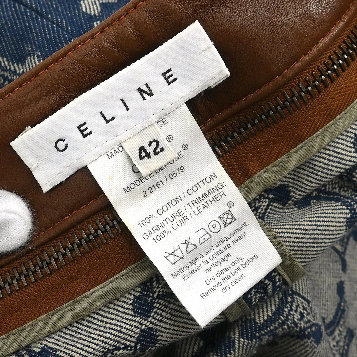 Celine Skirt Macadam Denim Blue #42
