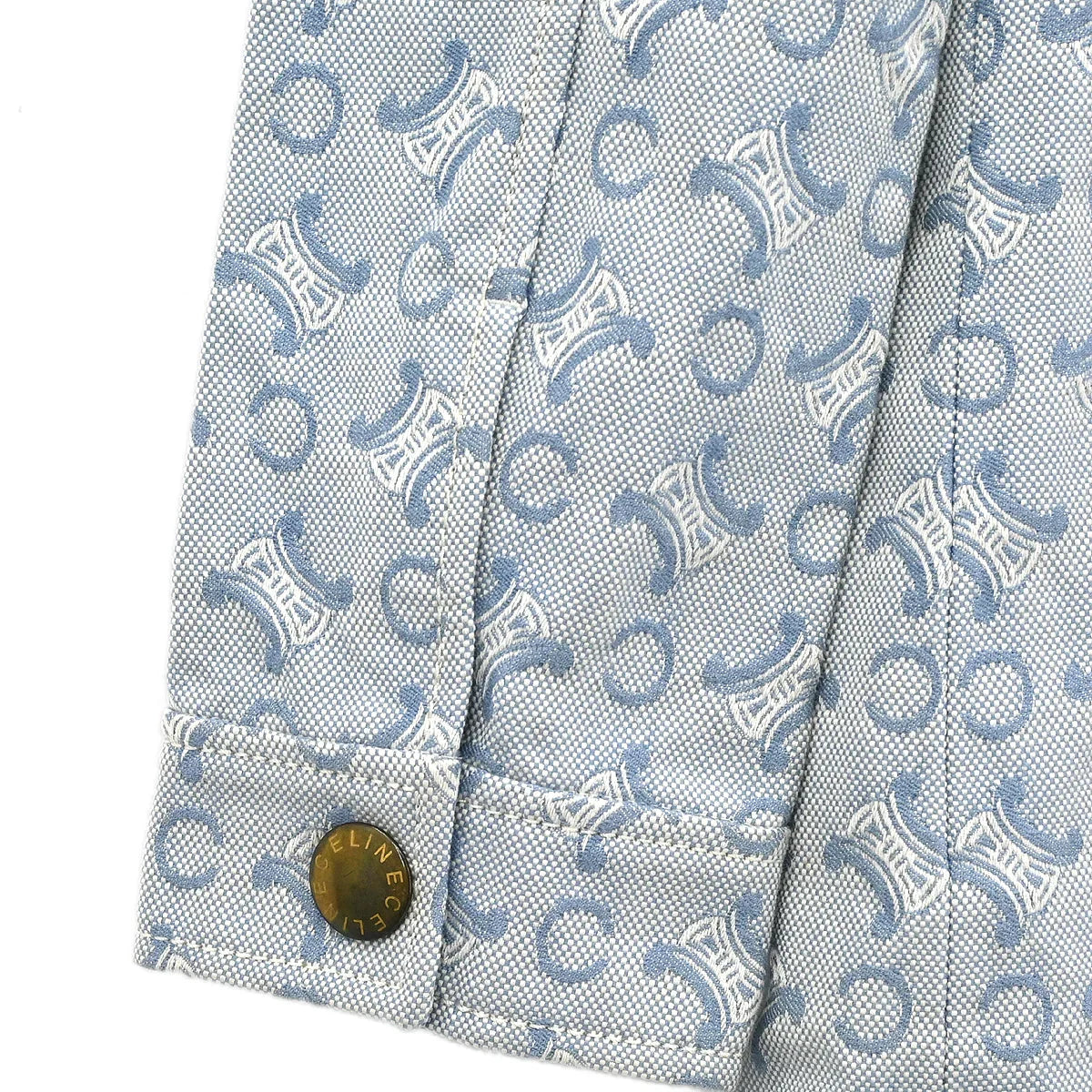 Celine Zip Up Jacket Macadam Light Blue #40