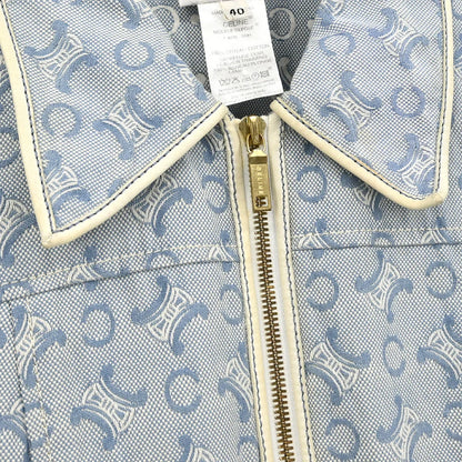 Celine Zip Up Jacket Macadam Light Blue #40
