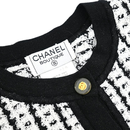 Chanel 1997 Short Sleeve Sweater Top White #38