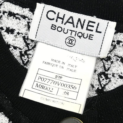 Chanel 1997 Short Sleeve Sweater Top White #38
