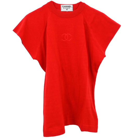 Chanel Short Sleeve T-shirt Top Red #40