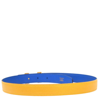 Hermes Yellow Courchevel Constance Reversible Belt #70 Small Good