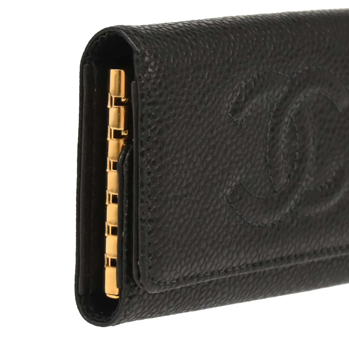 Chanel Six Hook Key Case Black Caviar Small Good