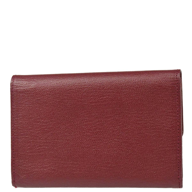 Chanel 2001-2003 Bordeaux Calfskin Coin Case Wallet