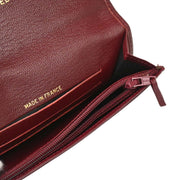 Chanel 2001-2003 Bordeaux Calfskin Coin Case Wallet