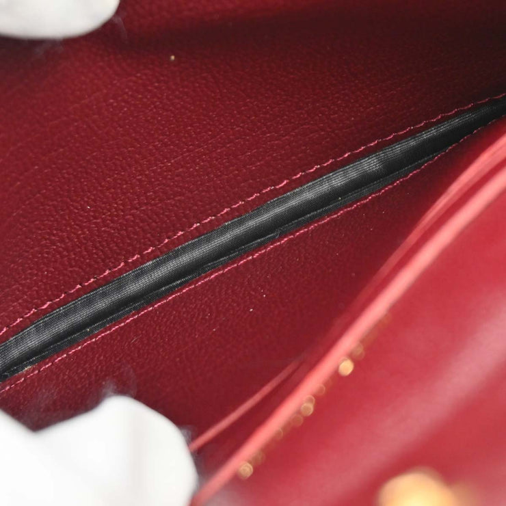 Chanel 2001-2003 Bordeaux Calfskin Coin Case Wallet