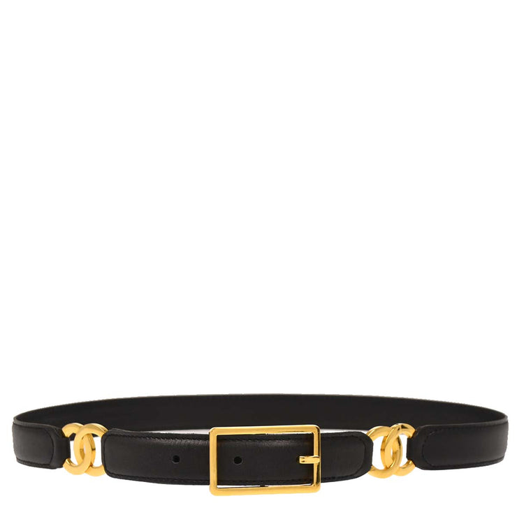 CHANEL ベルト 70/28 CHANEL シャネル ベルト ココマーク チェーン フレーム 70/28 白
