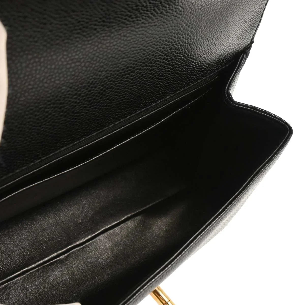 Chanel Black Caviar Top Handle Handbag