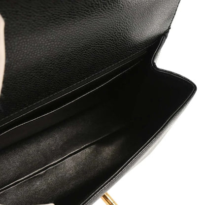 Chanel Black Caviar Top Handle Handbag