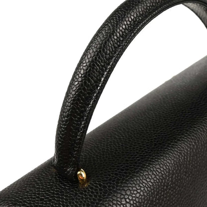 Chanel Black Caviar Top Handle Handbag