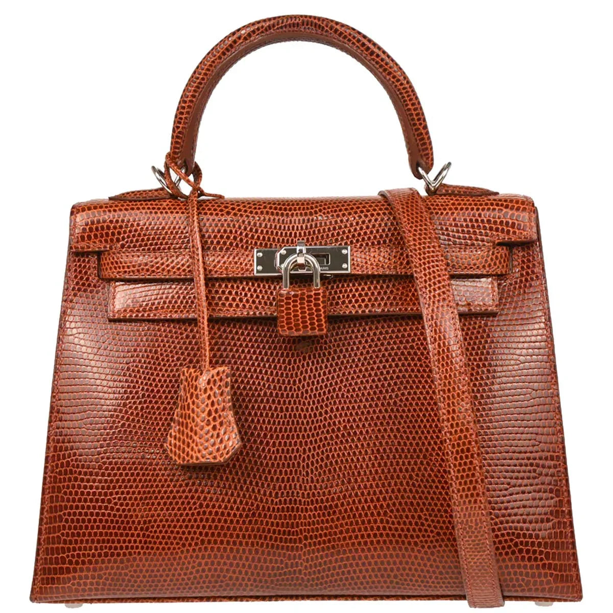 Hermes * Etrusque Lizard Kelly 25 Sellier 2way Shoulder Handbag
