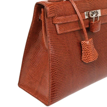 Hermes * Etrusque Lizard Kelly 25 Sellier 2way Shoulder Handbag