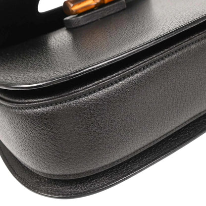 Gucci Black Bamboo 2way Shoulder Handbag