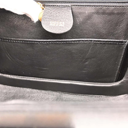 Gucci Black Bamboo 2way Shoulder Handbag