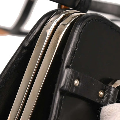 Christian Dior Black Leather Bondage Bum Bag #85