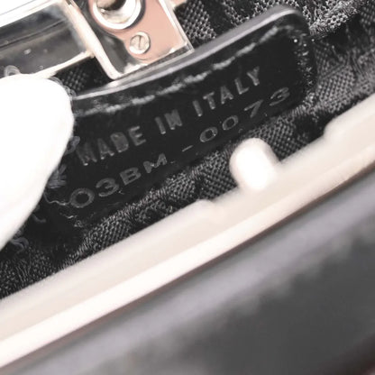 Christian Dior Black Leather Bondage Bum Bag #85