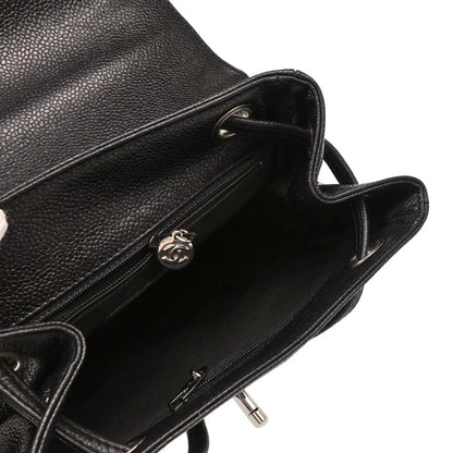 Chanel 1996-1997 Black Caviar Triple CC Backpack