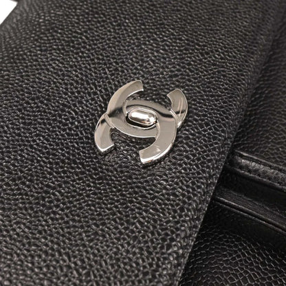 Chanel 1996-1997 Black Caviar Triple CC Backpack