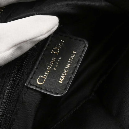 Christian Dior Black Leather Gypsy Ruffle Hobo Handbag
