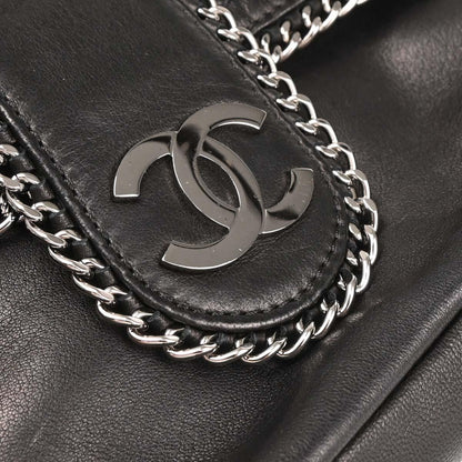 Chanel Black Calfskin Luxury Line Madison Flap Shoulder Bag