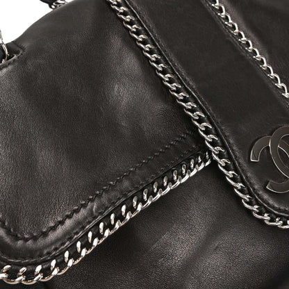 Chanel Black Calfskin Luxury Line Madison Flap Shoulder Bag