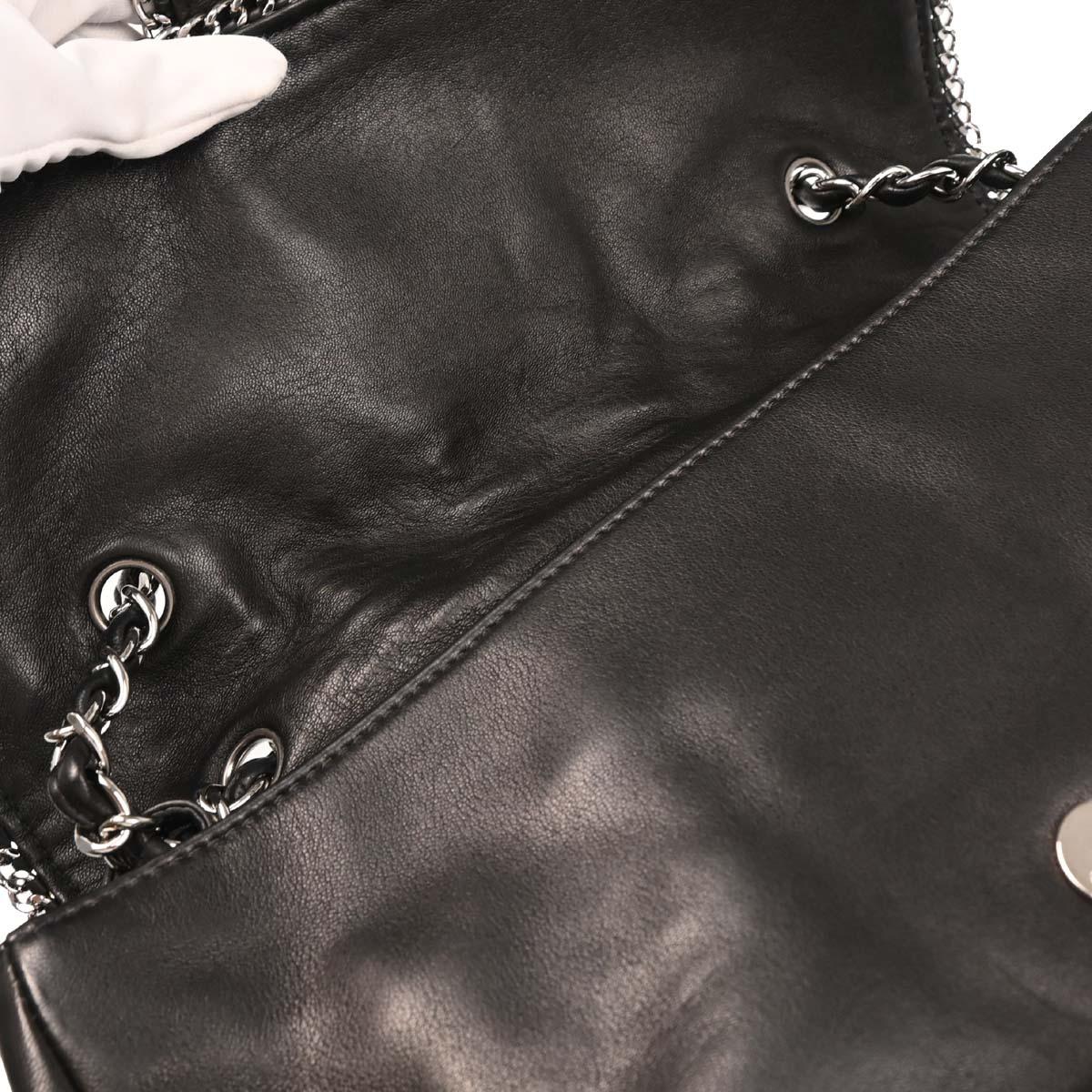 Chanel Black Calfskin Luxury Line Madison Flap Shoulder Bag