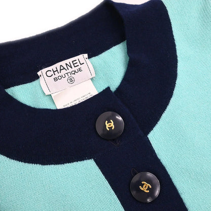 Chanel 1997 Sweater Knit Top Light Blue #40