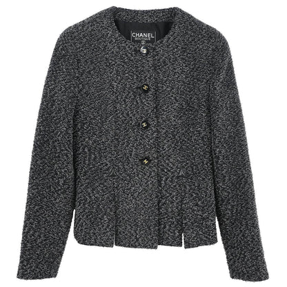 Chanel 1994 Collarless Jacket Gray #36
