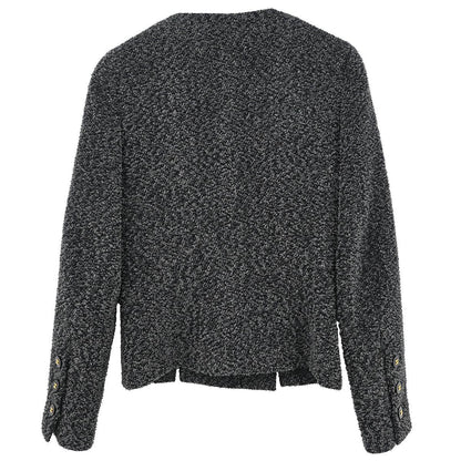Chanel 1994 Collarless Jacket Gray #36