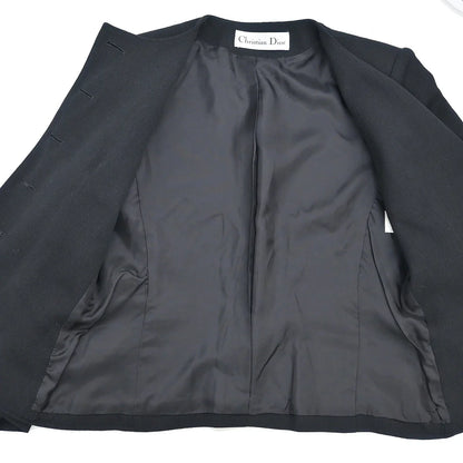 Christian Dior Collarless Jacket Black