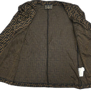 Fendi Ensemble Cardigan Short Sleeve Top Zucca Brown #46