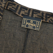 Fendi Ensemble Cardigan Short Sleeve Top Zucca Brown #46