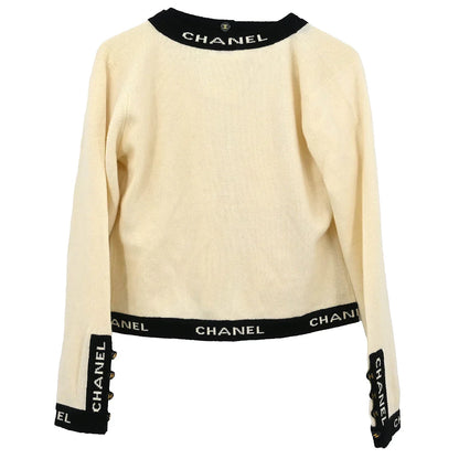 Chanel 1995 Ensemble Cardigan Short Sleeve Top White #38